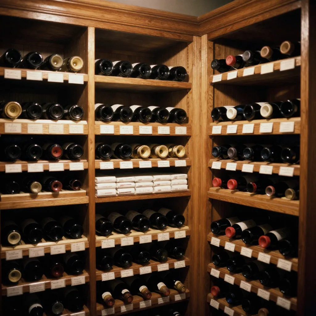 Organized wine storage system